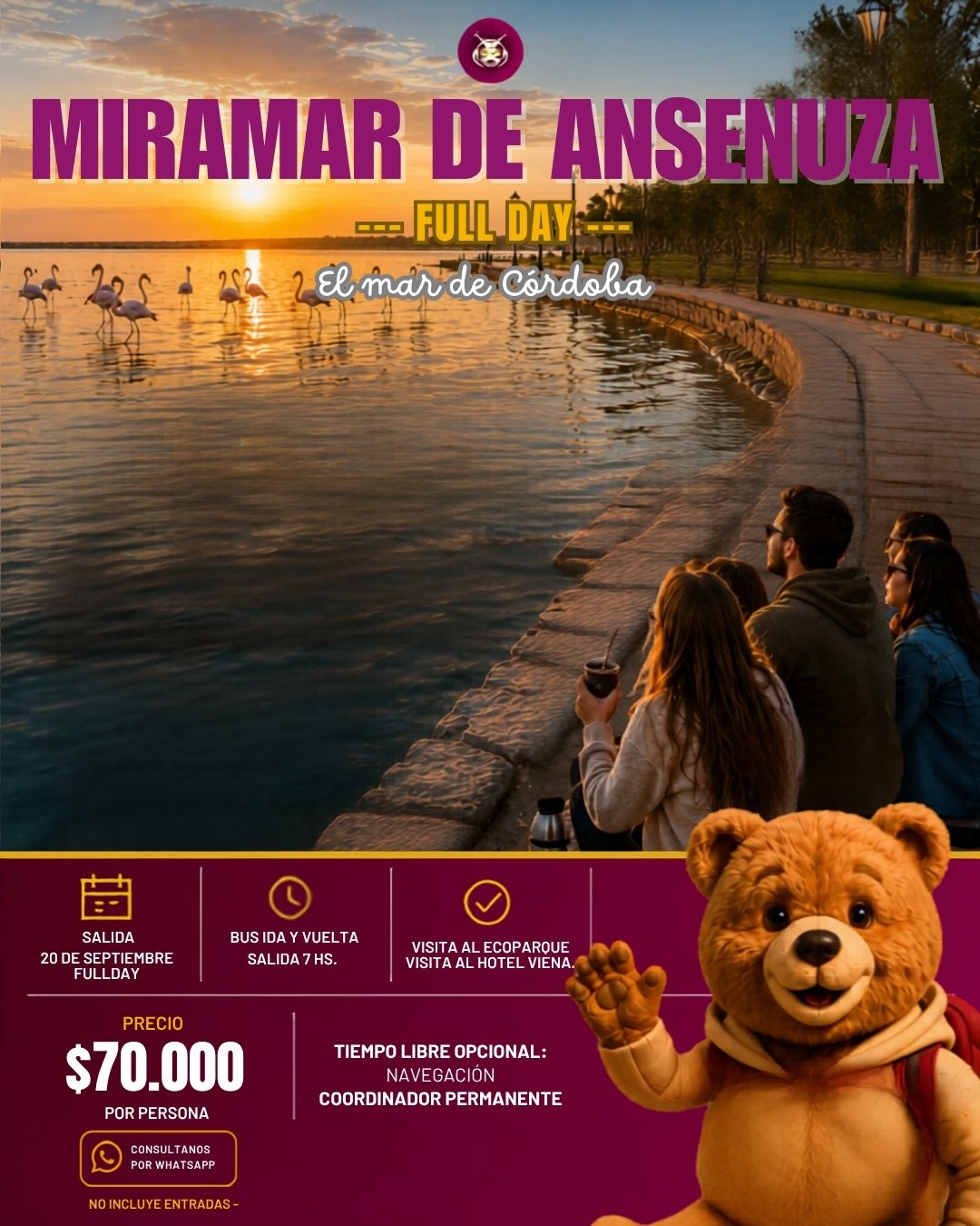Miramar de Ansenuza: Full Day con Costanera, Historia y Atardecer