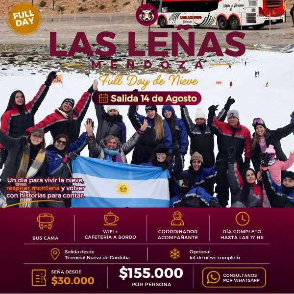 Full Day Las Leñas: nieve y diversión en Mendoza